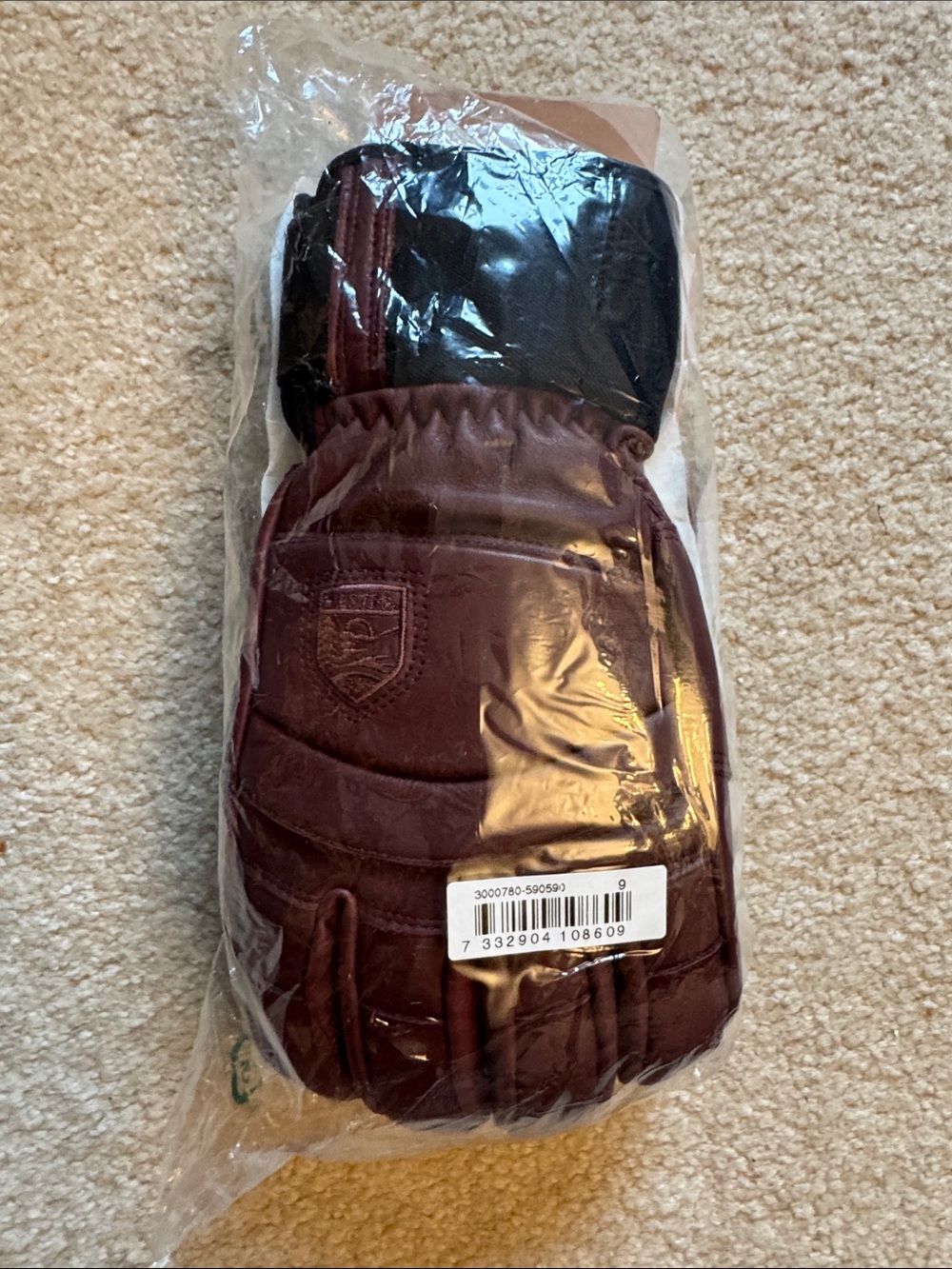 Hestra Men's Fall Line Leather Ski Gloves Bordeaux/Bordeaux Size 9